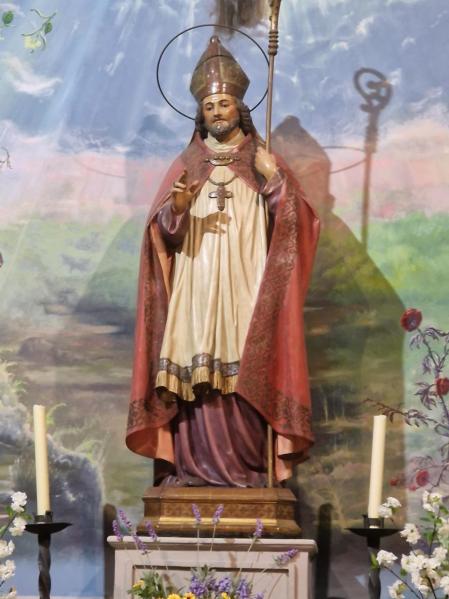 La imagen de Sant Ponç en la iglesia de Sant Agustí de Barcelona.