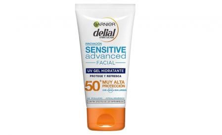 Garnier Delial Sensitive Advanced - Protector Solar Facial UV Gel Hidratante IP50+ - 50 ml