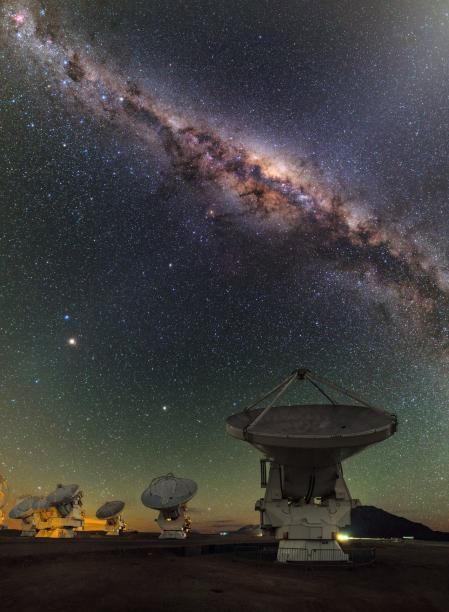 Red de radiotelescopios ALMA ubicados en los Andes