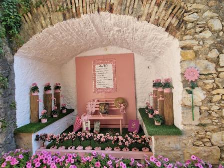 Girona Temps de Flors en la capilla de San Cristóbal.
