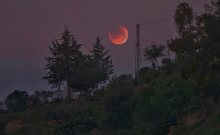 La luna de sangre vista desde Mijas.