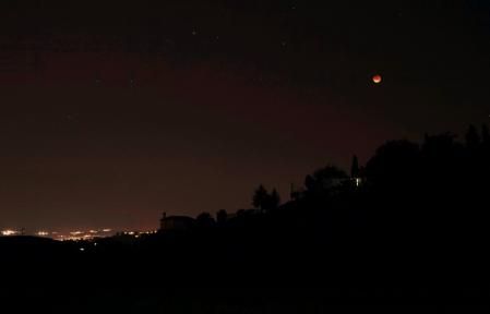 Luna de sangre en Mijas.