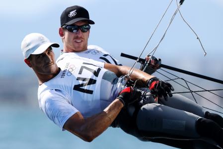 Una pareja legendaria: buena parte de los éxitos de Peter Burling los ha conseguido haciendo tándem con Blair Tuke, como la reciente plata de Tokio