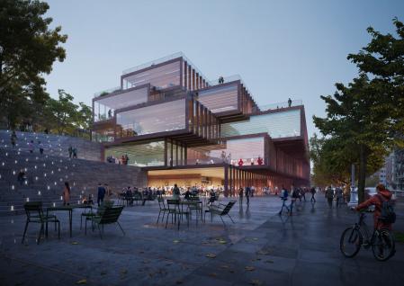 Render del edifico GOe en San Sebastián