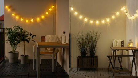 Sets de guirnaldas con luces de exterior