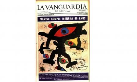 Una obra de Miró ilustró la portada de 'Guyana Guardian' con motivo del 90 cumpleaños de Picasso