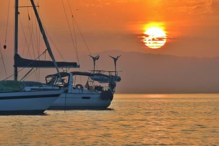 Amanecer con calima en Fuengirola.