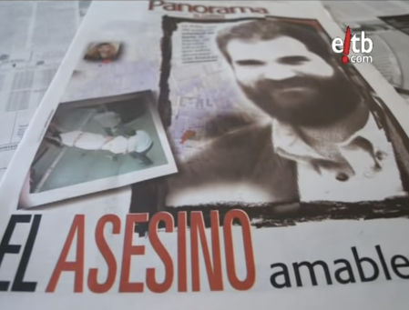 Portada de un periódico hablando del asesino de Vitoria, Koldo Larrañaga