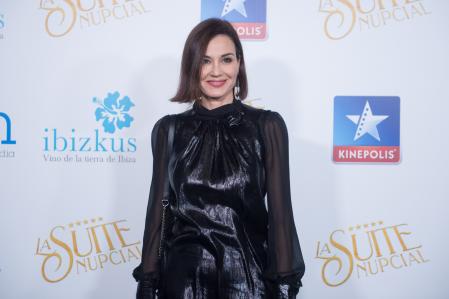 La presentadora y ex miss Juncal Rivero durante la premiere de la pelicula 