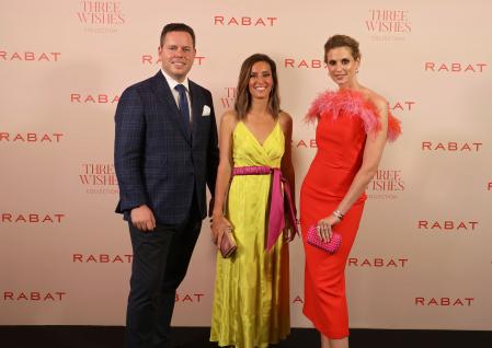 Jordi Rabat, Ana Boyer y Eva Palao en la fiesta de Rabat en Barcelona