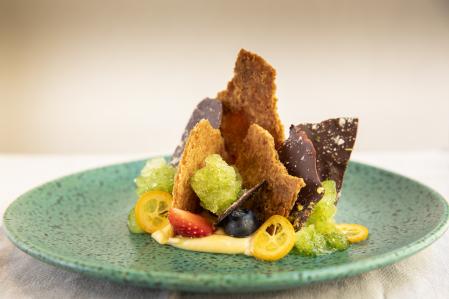 Frutos del bosque con chocolate blanco