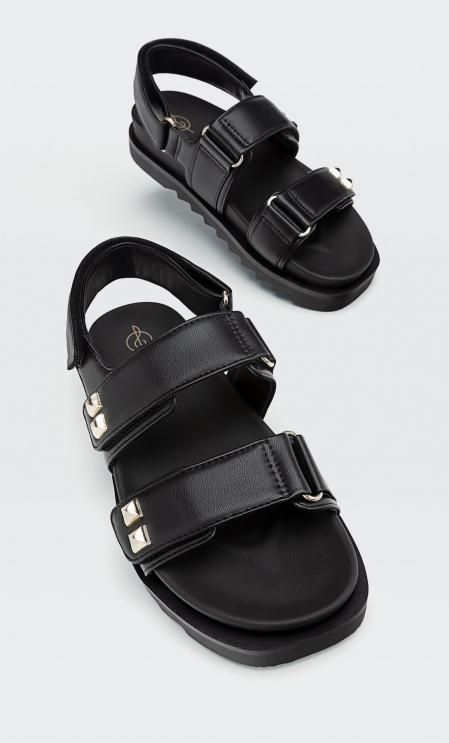 Sandalias con tiras acolchadas de Stradivarius