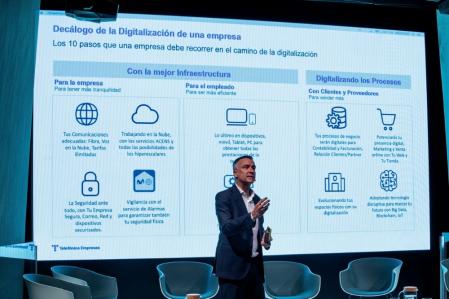 David Cucurull, gerente de Pymes de Telefónica en Catalunya durante su decálogo de digitalización de una empresa