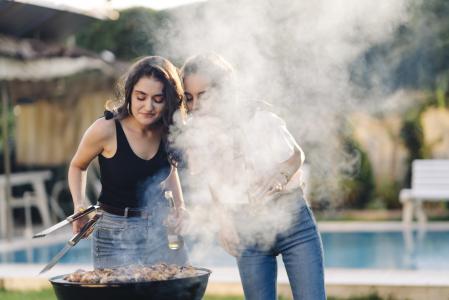Humo que desprende la barbacoa