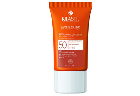 Rilastil Sun System Emulsión con Color SPF 50+ para cara, cuello y escote