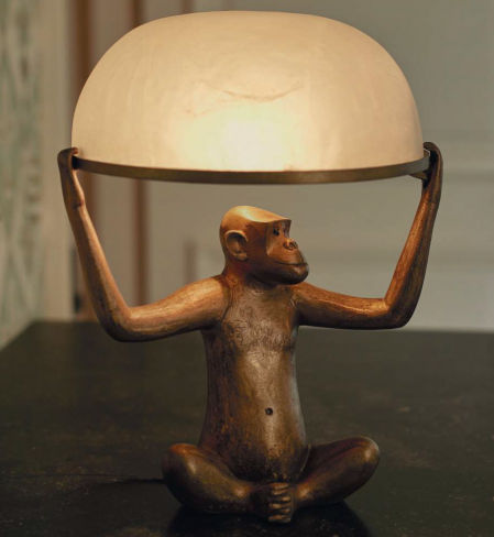 FRANÇOIS-XAVIER LALANNE (1927-2008)
LAMPE À POSER SINGE ALLUMÉ, EN BRONZE DORÉ,
LE MODÈLE CRÉÉ EN 2002, CELLE-CI RÉALISÉE VERS 2003