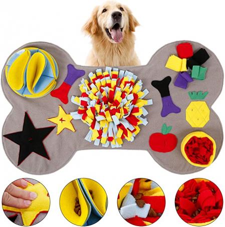 Alfombra para perros con forma de hueso L&P