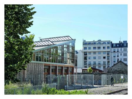 Granja del Ferrocarril, París, de Grand Huit y Melanie Drevet Paysagiste