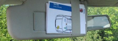 Es recomendable llevar la hoja de rescate en el parasol del acompañante delantero