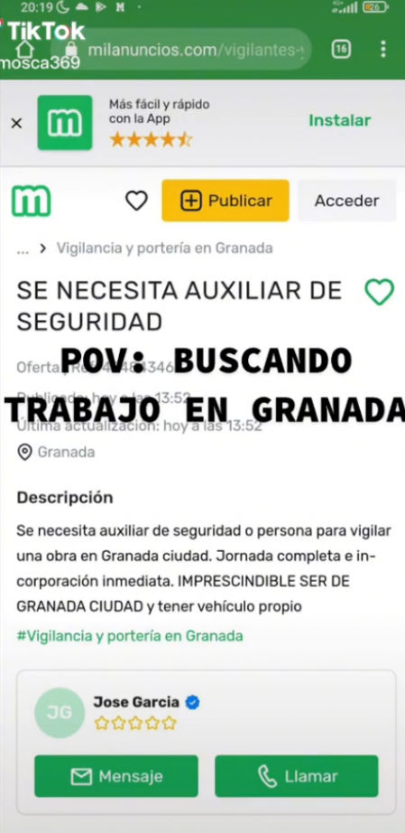 La oferta del anuncio