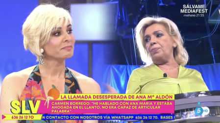 Carmen Borrego asegura en 'Sálvame' que Ana María Aldón está muy mal