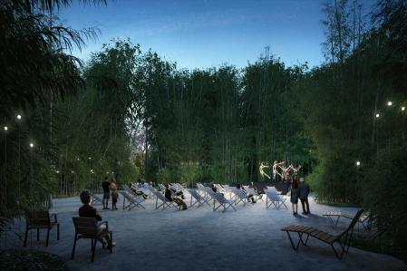 El ágora sensorial Berta Cáceres del parque de Glòries