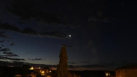 Venus, Marte y Júpiter con la Luna.