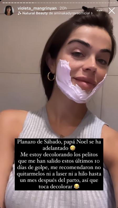 Violeta Mangriñán explica a sus seguidores que sufre cambios hormonales
