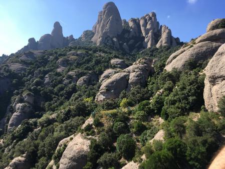 Paisaje de Montserrat, en la ruta de las ermitas.