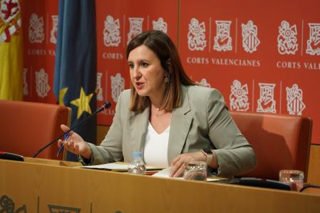 La portavoz parlamentaria del PP valenciano, María José Catalá, ayer en sala prensa de Les Corts.