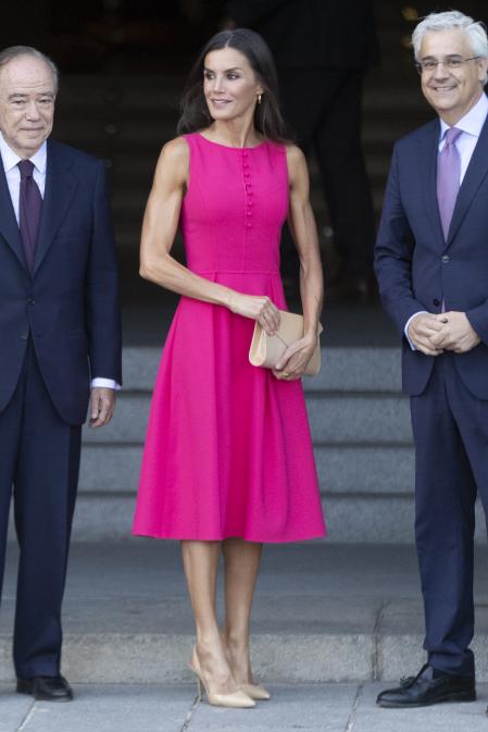 La Reina Letizia durante la visita al Teatro Real de Madrid