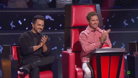 Luis Fonsi y David Bisbal en la fase de las 'Batallas' de 'La Voz Kids'