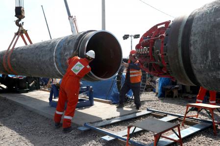 El gasoducto Nord Stream 2, cerca de Leningrado