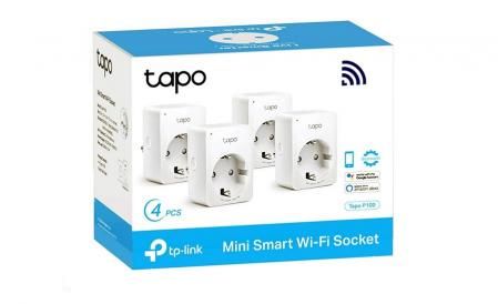 Mini enchufe inteligente TP-Link Tapo P100 (4-Pack)