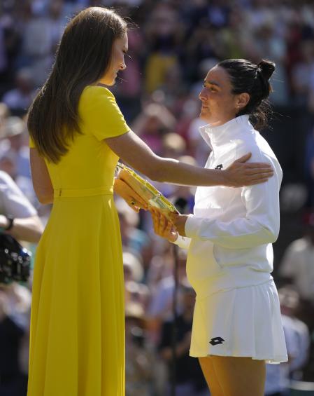 Kate Middleton conversa con Ons Jabeur, este sábado en Wimbledon