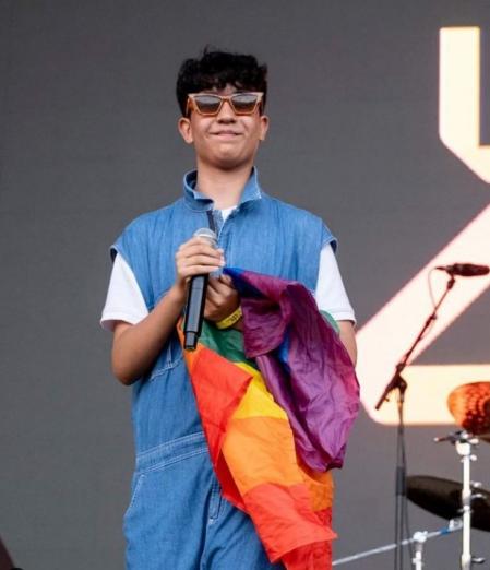 Levi, en el concierto de Los 40 Principales a finales del mes de junio.