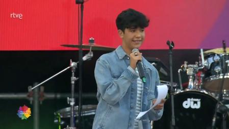 Levi Díaz fue aclamado por el público tras su discurso.