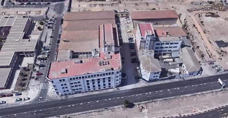 Vista aérea de las harineras.