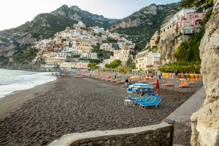 Playa de la hermosa localidad de Positano
