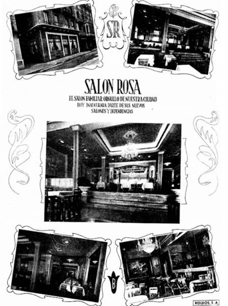 Anuncio del Salón Rosa.