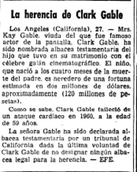 La herencia de Clark Gable