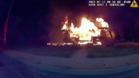 Incendio en Lafayette, Indiana (EE.UU.)