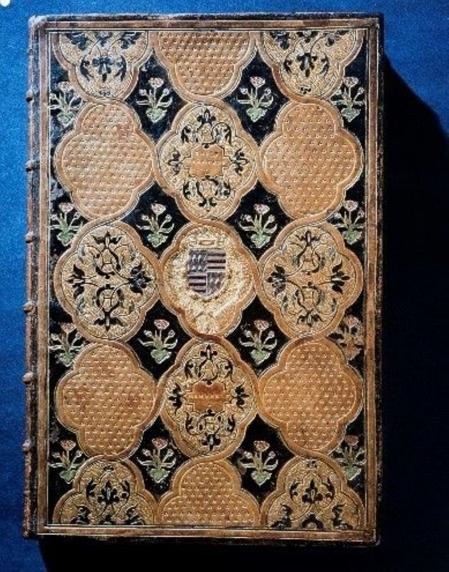 Encuadernación artística del fondo de la biblioteca del Chateau de Beloeil.