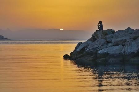 Amanecer caluroso con terral en Fuengirola.