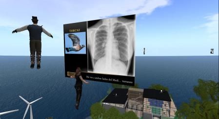 Alumnos volando, resolviendo una tarea de 'caza' en un juego educativo.