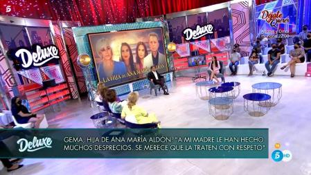 Gema Aldón visita el plató de 'Viernes Deluxe' para defender a su madre