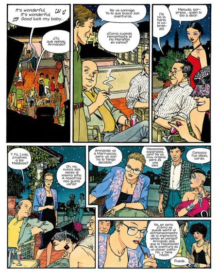 Una de las páginas de 'Vacaciones de ensueño', de Giardino