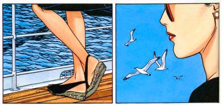 Dos viñetas con el elegante trazo de Giardino en 'Vacaciones de ensueño'