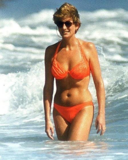 La princesa Diana de Gales durante sus vacaciones de verano en 1993