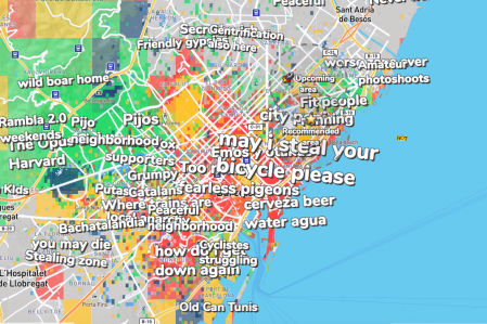 Mapa de Barcelona según los usuarios